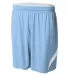 A4 Apparel N5364 Adult Performance Doubl/Double Re LIGHT BLUE/ WHT front view