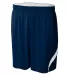 A4 Apparel N5364 Adult Performance Doubl/Double Re NAVY/ WHITE front view