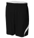 A4 Apparel N5364 Adult Performance Doubl/Double Re BLACK/ WHITE front view