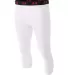 A4 Apparel N6202 Adult Polyester/Spandex Compressi WHITE front view