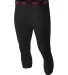 A4 Apparel N6202 Adult Polyester/Spandex Compressi BLACK front view