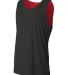 A4 Apparel NB2375 Youth Performance Jump Reversibl BLACK/ RED front view