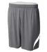 A4 Apparel NB5364 Youth Performance Double/Double  GRAPHITE/ WHITE front view