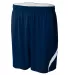 A4 Apparel NB5364 Youth Performance Double/Double  NAVY/ WHITE front view