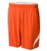 A4 Apparel NB5364 Youth Performance Double/Double  ORANGE/ WHITE front view