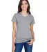A4 Apparel NW3381 Ladies' Topflight Heather V-Neck ATHLETIC HEATHER front view