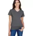 A4 Apparel NW3381 Ladies' Topflight Heather V-Neck CHARCOAL HEATHER front view
