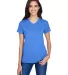 A4 Apparel NW3381 Ladies' Topflight Heather V-Neck ROYAL front view