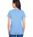 A4 Apparel NW3381 Ladies' Topflight Heather V-Neck LIGHT BLUE back view