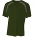 A4 Apparel N3001 Men's Spartan Short Sleeve Color  FOREST/ GRAPHITE front view