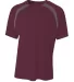 A4 Apparel N3001 Men's Spartan Short Sleeve Color  MAROON/ GRAPHITE front view