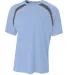 A4 Apparel N3001 Men's Spartan Short Sleeve Color  LT BLUE/ GRAPHIT front view