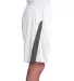 A4 Apparel N5005 Men's Color Block Pocketed  Short WHITE/ GRAPHITE side view