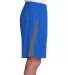 A4 Apparel N5005 Men's Color Block Pocketed  Short ROYAL/ GRAPHITE side view