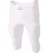 A4 Apparel N6198 Men's Integrated Zone Football Pa WHITE front view