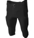 A4 Apparel N6198 Men's Integrated Zone Football Pa BLACK front view