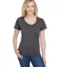 A4 Apparel NW3010 Ladies' Tonal Space-Dye T-Shirt CHARCOAL front view