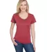 A4 Apparel NW3010 Ladies' Tonal Space-Dye T-Shirt RED front view