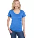 A4 Apparel NW3010 Ladies' Tonal Space-Dye T-Shirt LIGHT BLUE front view