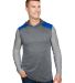 A4 Apparel N3031 Men's Tourney-Layering Sleeveless HEATHER/ ROYAL front view