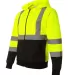 ML Kishigo JS102-103 Hi-Vis Hooded Full-Zip Sweats Lime side view