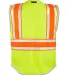 ML Kishigo 1543-1544 Ultimate Reflective Vest Lime back view