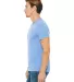 BELLA+CANVAS 3413 Unisex Howard Tri-blend T-shirt in Blue triblend side view
