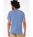 BELLA+CANVAS 3413 Unisex Howard Tri-blend T-shirt in Solid blue trbln back view