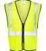 ML Kishigo 1547-1548 Class 2 Zipper Mesh Economy V in Lime