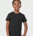 Tultex 265 - Youth Poly-Rich Blend Tee in Black front view