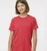 Tultex 265 - Youth Poly-Rich Blend Tee in Heather red front view