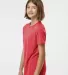 Tultex 265 - Youth Poly-Rich Blend Tee in Heather red side view