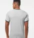 Tultex 246 / Unisex Fine Jersey Ringer Tee in Heather grey/ heather charcoal back view