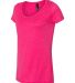 Hanes MO150 Women's Modal Triblend T-Shirt Jazzberry Pink Triblend side view