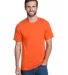 Hanes W110 Workwear Short Sleeve Pocket T-Shirt in Safety orange front view