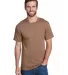 Hanes W110 Workwear Short Sleeve Pocket T-Shirt in Army brown front view