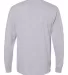 Hanes W120 Workwear Long Sleeve Pocket T-Shirt Light Steel back view