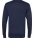 Hanes W120 Workwear Long Sleeve Pocket T-Shirt Navy back view