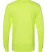 Hanes W120 Workwear Long Sleeve Pocket T-Shirt Safety Green back view