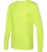 Hanes W120 Workwear Long Sleeve Pocket T-Shirt Safety Green side view