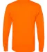 Hanes W120 Workwear Long Sleeve Pocket T-Shirt Safety Orange back view