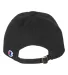 Champion Clothing CS4000 Washed Twill Dad Cap Black back view