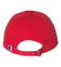 Champion Clothing CS4000 Washed Twill Dad Cap Bright Red Scarlet back view