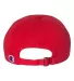 Champion Clothing CS4001 Jersey Knit Dad Cap Bright Red Scarlet back view