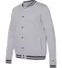 Champion Clothing CO100 Unisex Bomber Jacket Oxford Grey/ Charcoal Heather side view