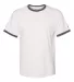 Champion Clothing CP65 Premium Fashion Ringer T-Sh Chalk White/ Charcoal Heather front view