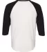 Champion Clothing CP75 Premium Fashion Baseball T- Chalk White/ Black back view
