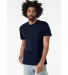 Bella + Canvas 3001CVC Unisex Short Sleeve Heather in Solid navy blend front view