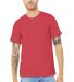 Bella + Canvas 3001CVC Unisex Short Sleeve Heather in Heather red front view
