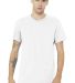 Bella + Canvas 3001CVC Unisex Short Sleeve Heather in Solid wht blend front view